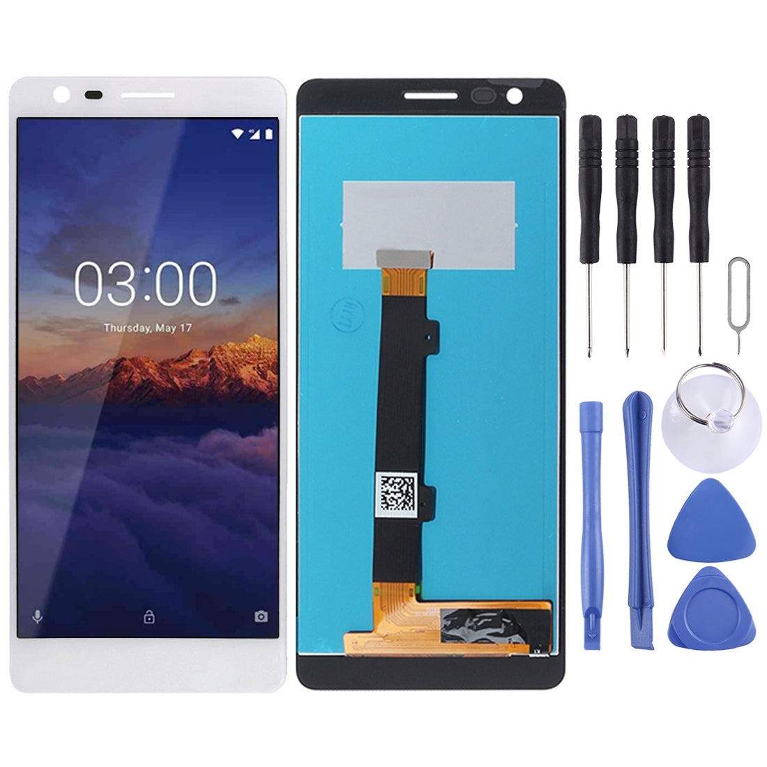 LCD Screen + Touch Digitizer Nokia 3.1 White