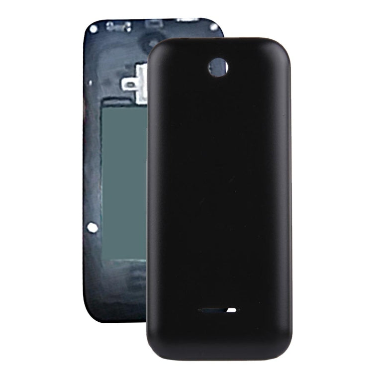 Solid Color Plastic Back Battery Cover for Nokia 225 (Black)