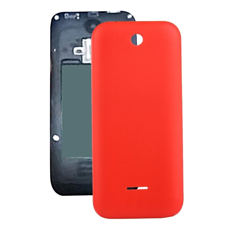 Solid Color Plastic Back Battery Cover for Nokia 225 (Red)