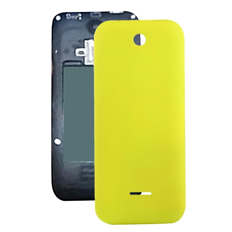 Solid Color Plastic Back Battery Cover for Nokia 225 (Yellow)