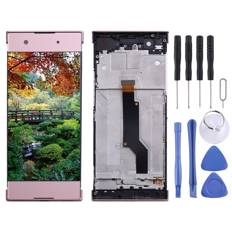 Full LCD Screen and Digitizer Assembly with Frame for Sony Xperia XA1 G3112 G3116 G3121 (Pink)