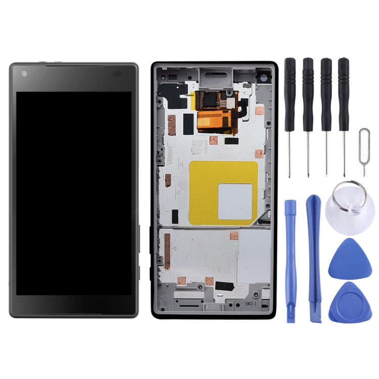 Full LCD Screen and Digitizer Assembly with Frame for Sony Xperia Z5 Compact / E5803 / E5823 / Z5 Mini (Black)