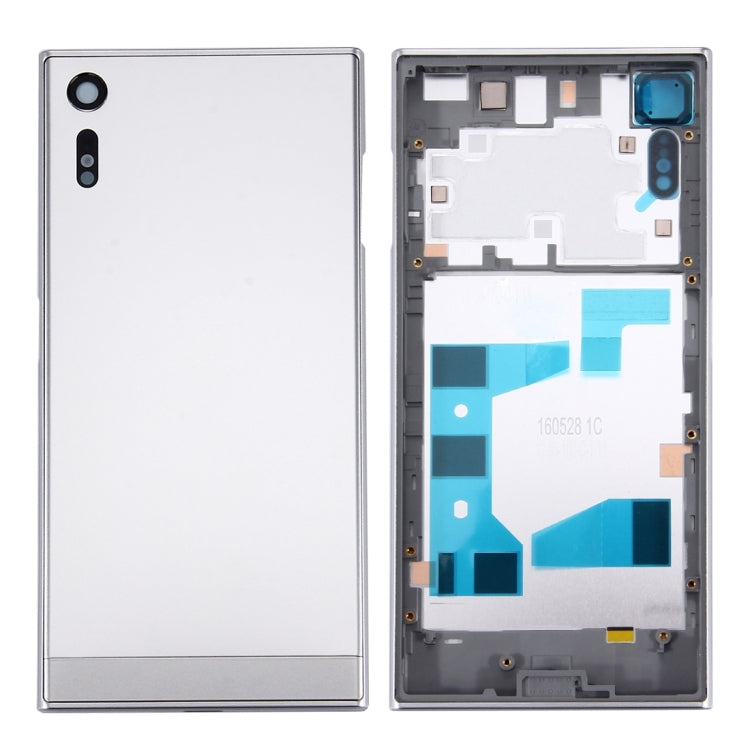 Battery Back Cover + Rear Bottom Battery Cover + Middle Frame for Sony Xperia XZ (Silver)