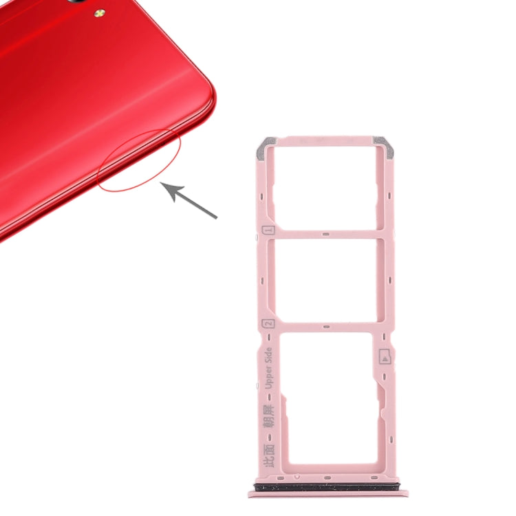 2 x SIM Card Tray + Micro SD Card Tray for Vivo Y83 (Red)