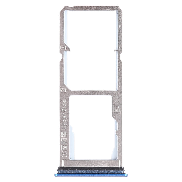 2 x SIM Card Tray + Micro SD Card Tray for Vivo Y75 (Blue)
