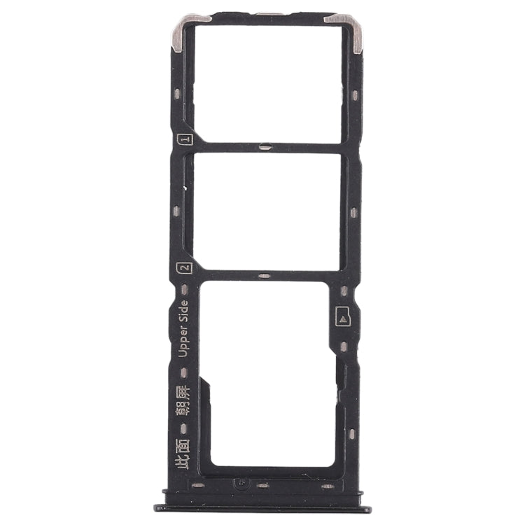 2 x plateau de carte SIM + plateau de carte Micro SD pour Vivo Y93 (noir)
