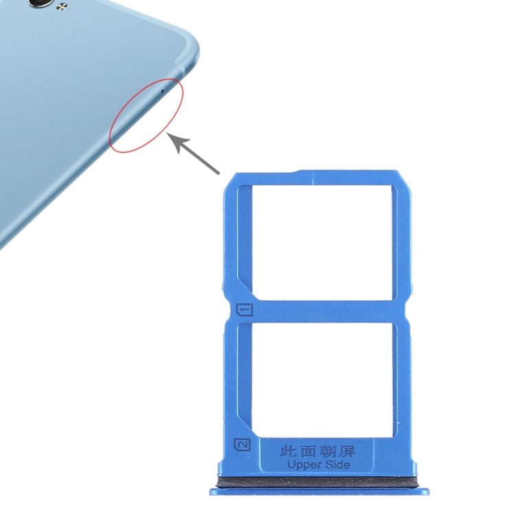 2 x plateau de carte SIM pour Vivo X9i (bleu)