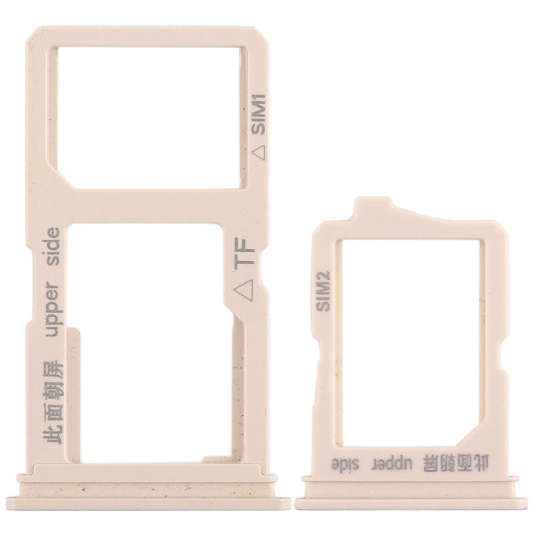 2 x SIM Card Tray + Micro SD Card Tray for Vivo Y66 (Gold)