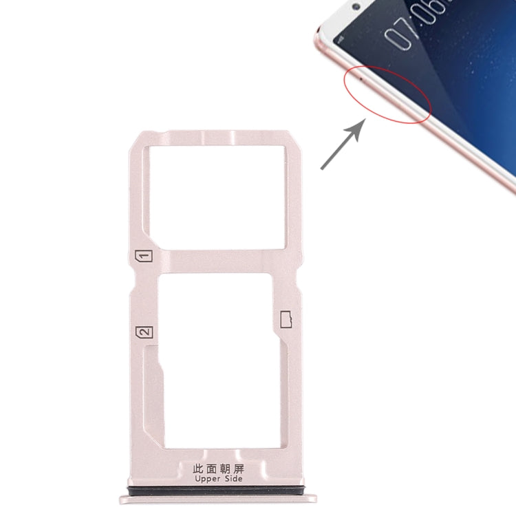 SIM Card Tray + SIM Card Tray / Micro SD Card Tray for Vivo X20 (Gold)