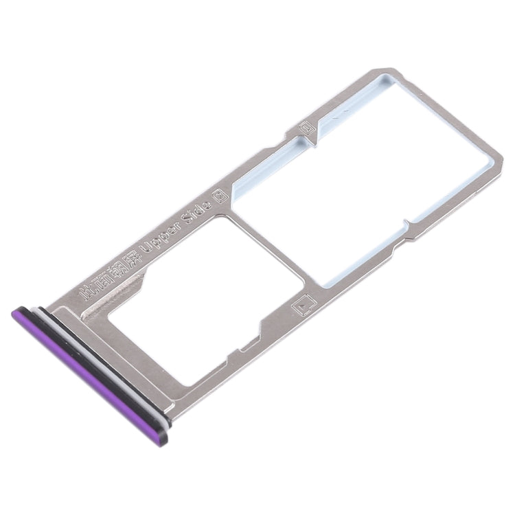 2 x plateau de carte SIM + plateau de carte Micro SD pour Vivo Z1 (violet)