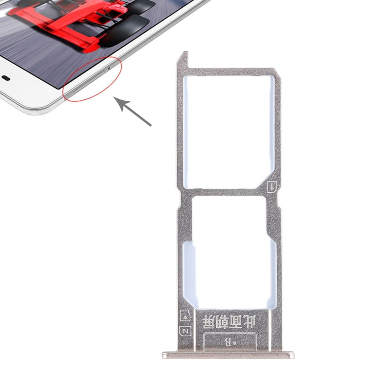 SIM Card Tray + SIM Card Tray / Micro SD Card Tray for Vivo Y37 (Gold)