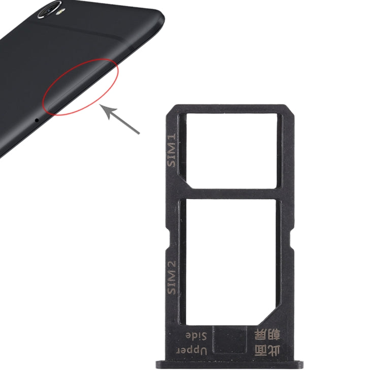 2 x plateau de carte SIM pour Vivo Y55 (noir)