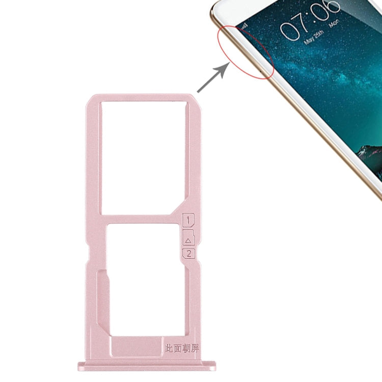 SIM Card Tray + SIM Card Tray / Micro SD Card Tray for Vivo V3Max (Rose Gold)