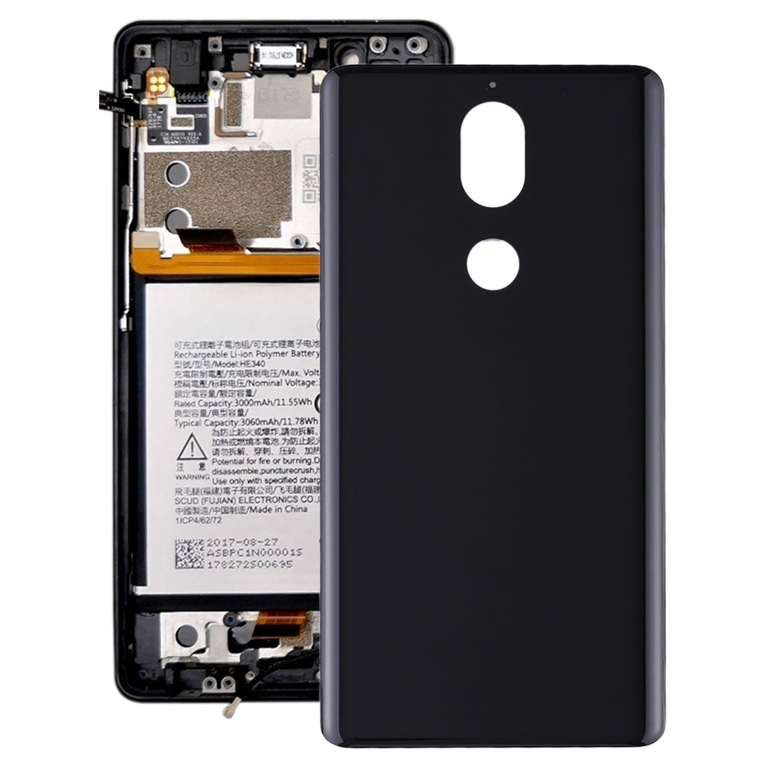 Battery Cover Back Cover Nokia 7 Black