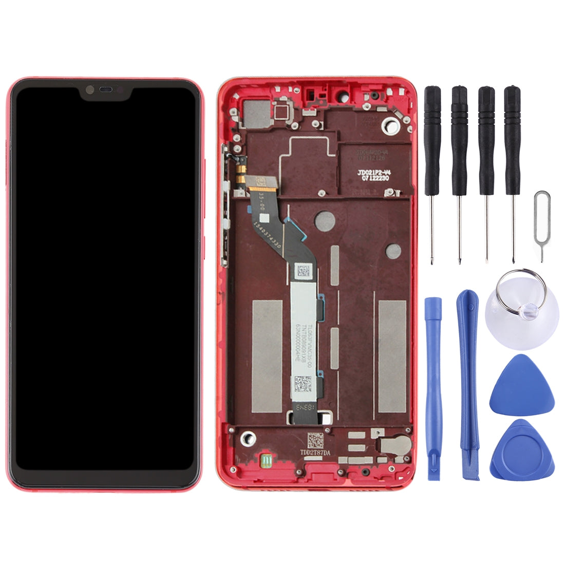 Ecran Complet TFT + Tactile + Châssis Xiaomi Mi 8 Lite Rouge