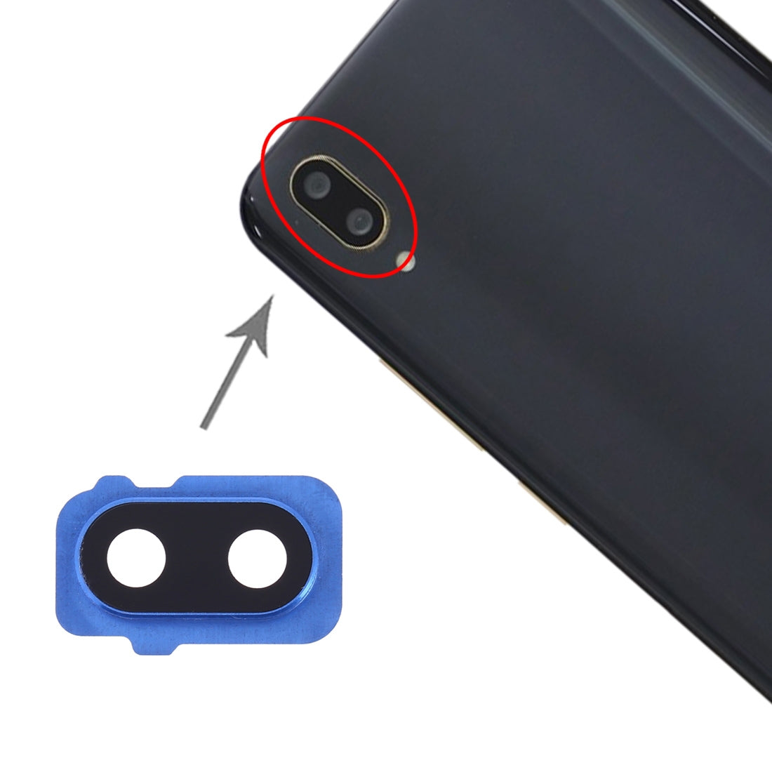 Rear Camera Lens Cover Vivo X21 Blue