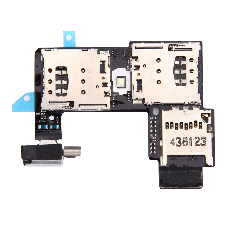 SIM Card Socket + SD Card Socket for Motorola Moto G (2nd Generation) (Dual SIM Version)