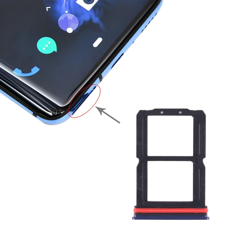 SIM Card Tray + SIM Card Tray for OnePlus 7 (Blue)