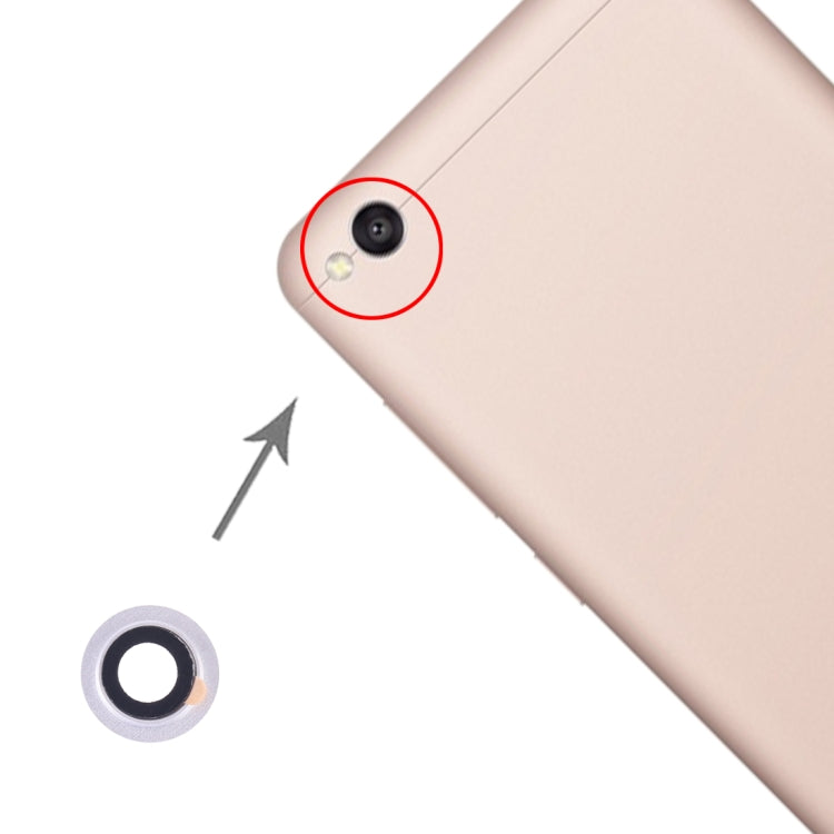 10 caches d'objectif d'appareil photo pour Xiaomi Redmi 4A (argent)