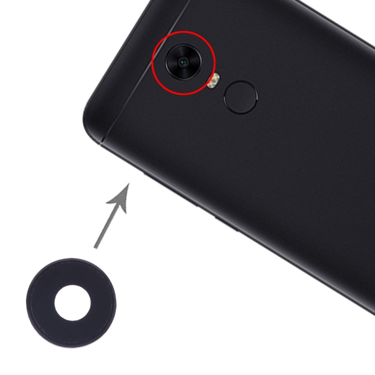 Couvercle d'objectif de caméra 10 PCS pour Xiaomi Redmi 5 Plus (noir)