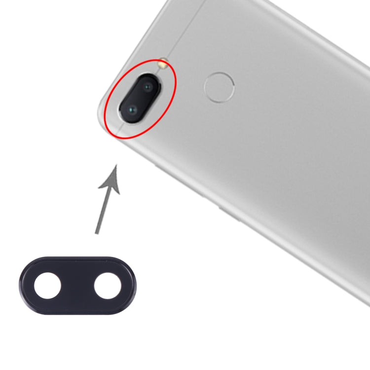 10 caches d'objectif d'appareil photo pour Xiaomi Redmi 6A (noir)