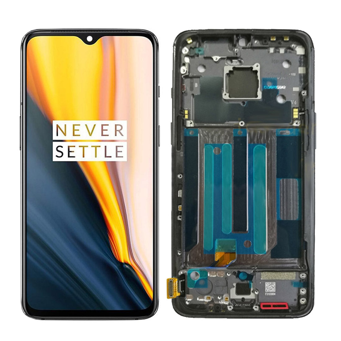 Ecran complet LCD + Tactile + Châssis (Version Amoled) OnePlus 7 Gris