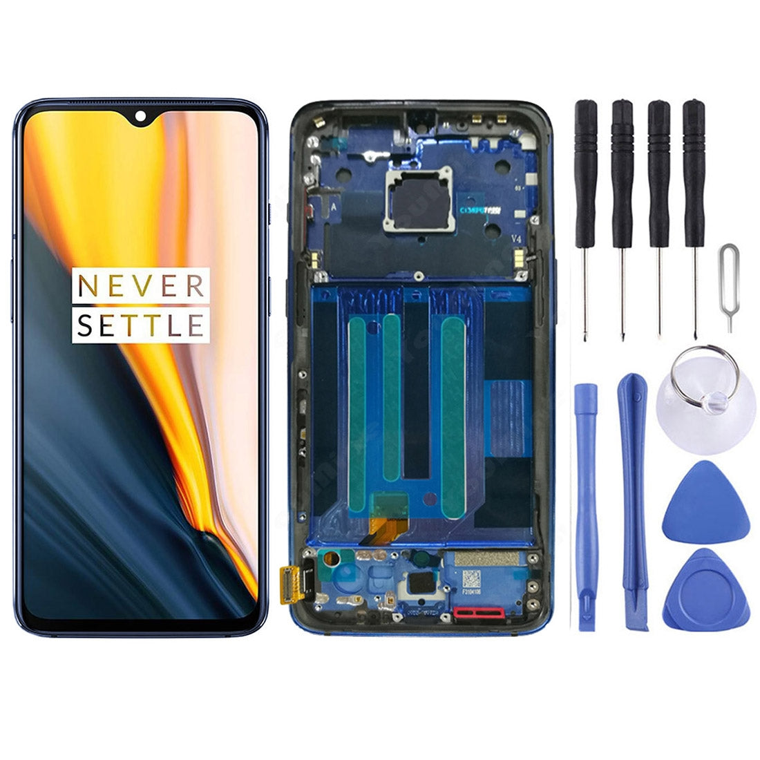 Full Screen LCD + Touch + Frame (Amoled Version) OnePlus 7 Blue