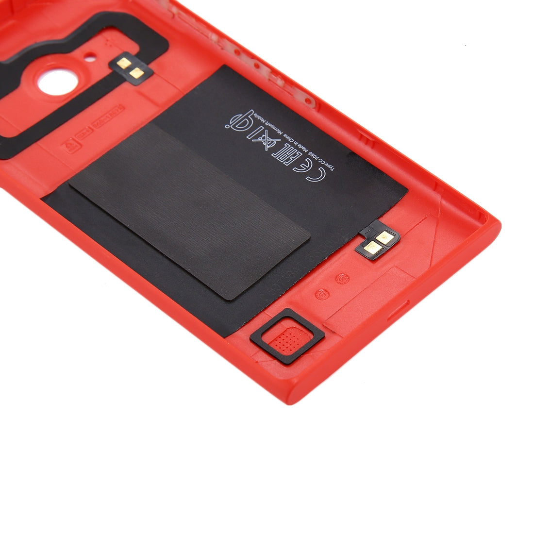 Cache Batterie Coque Arrière Nokia Lumia 735 NFC couleur unie Rouge