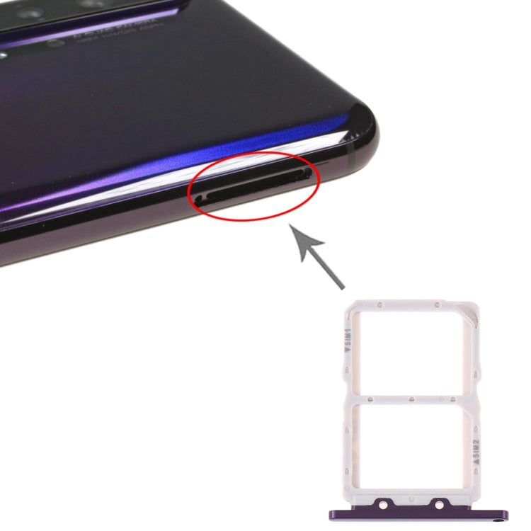 SIM Card Tray + SIM Card Tray for Huawei Honor 20 Pro (Purple)