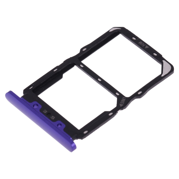 SIM Card Tray + NM Card Tray for Huawei Nova 5 (Purple)