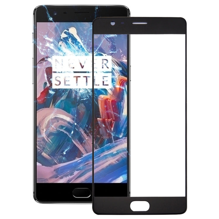 Lente de Cristal Exterior de Pantalla Frontal OnePlus 3 (Negro)