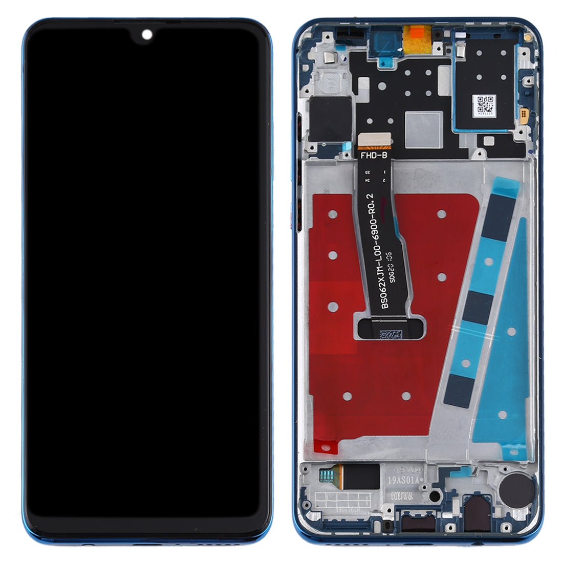 Ecran LCD + Tactile + Châssis Huawei P30 Lite Nova 4e (version RAM 6G High) Bleu