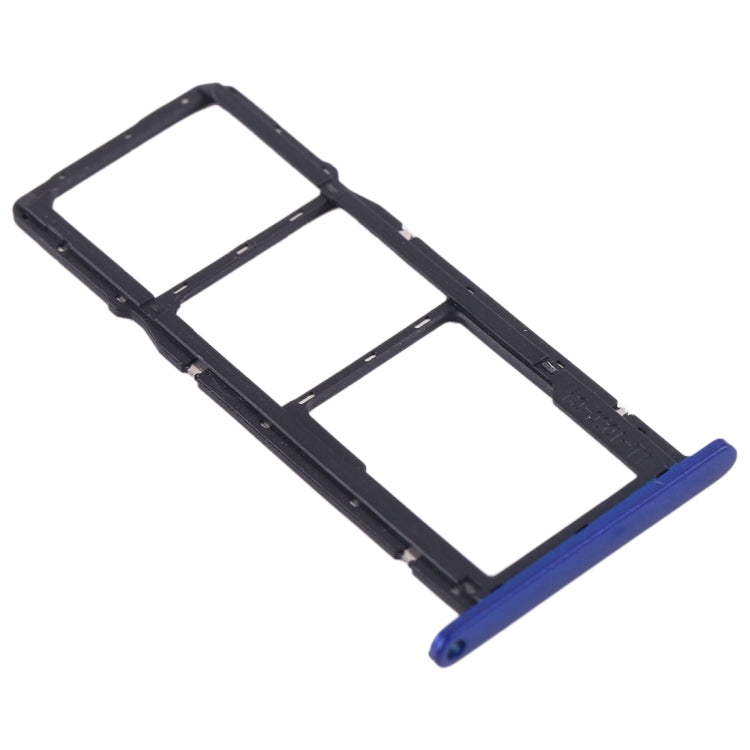 SIM Card Tray + SIM Card Tray + Micro SD Card Tray for Huawei Y5 (2019) (Blue)