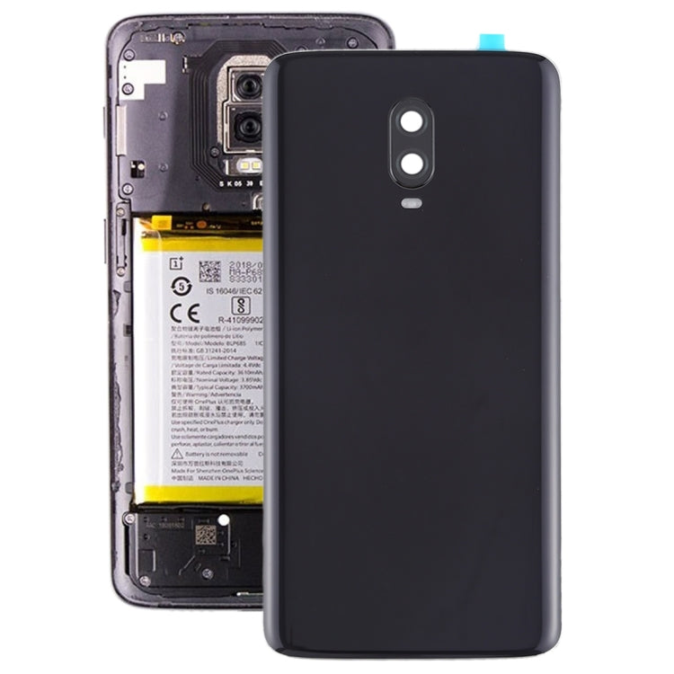 Original Battery Back Cover with Camera Lens for OnePlus 6T (Jet Black)