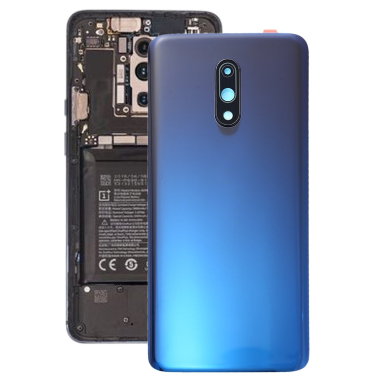 Tapa Trasera de Batería Original con Tapa de Lente de Cámara Para OnePlus 7 (Azul)