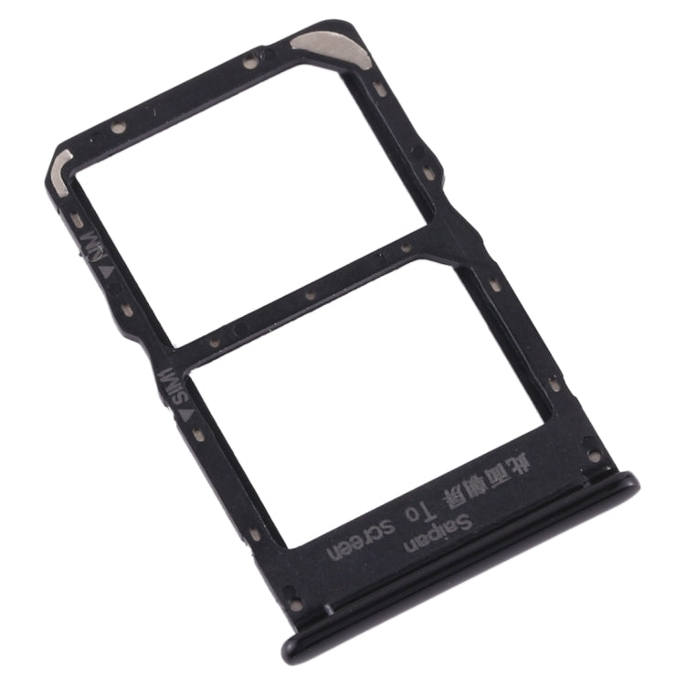 SIM Card Tray + NM Card Tray for Huawei Mate 30 Lite (Black)