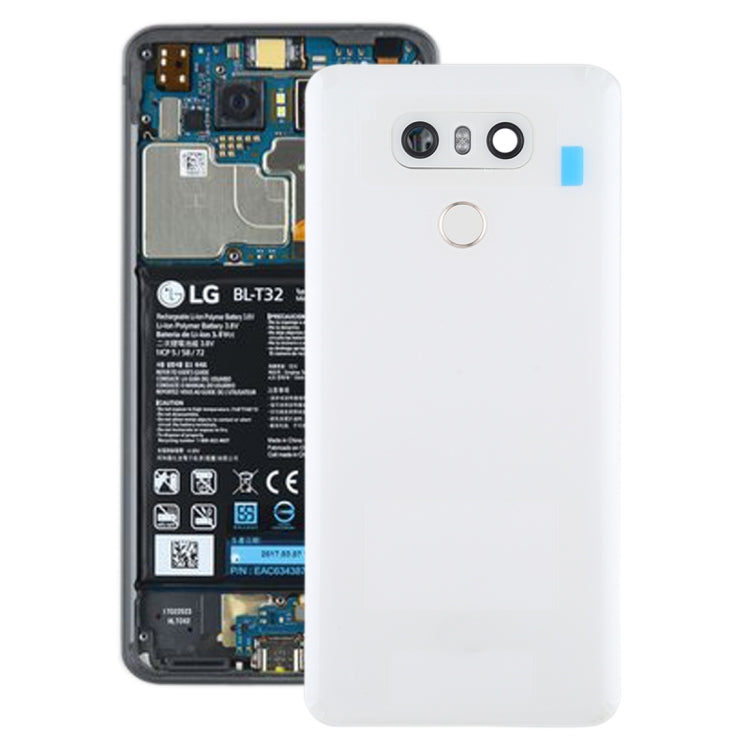 Battery Back Cover with Camera Lens and Fingerprint Sensor for LG G6 / H870 / H870DS / H872 / LS993 / VS998 / US997 (White)