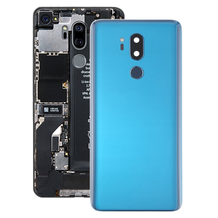 Battery Back Cover with Camera Lens and Fingerprint Sensor for LG G7 ThinQ / G710 / G710EM / G710PM / G710VMP (Blue)