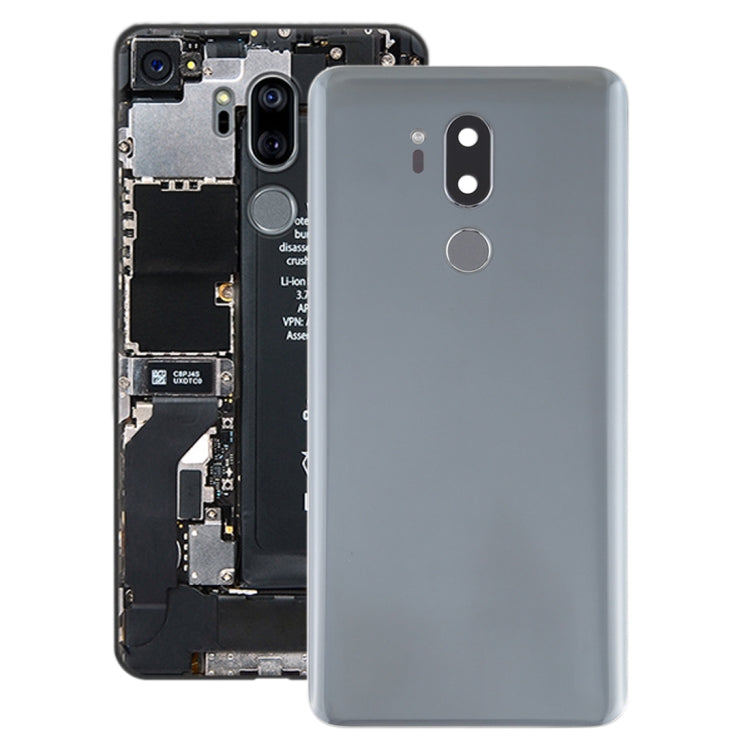Battery Back Cover with Camera Lens and Fingerprint Sensor for LG G7 ThinQ / G710 / G710EM / G710PM / G710VMP (Silver)
