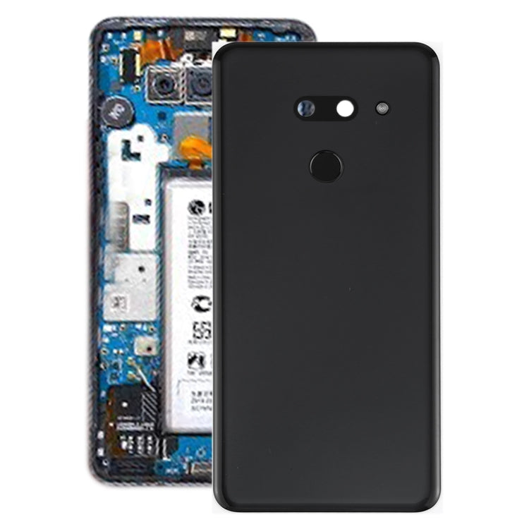 Battery Back Cover with Camera Lens and Fingerprint Sensor for LG G8 ThinQ / LMG820QM7 LM-G820UMB LMG820UM1 (US Version) (Black)