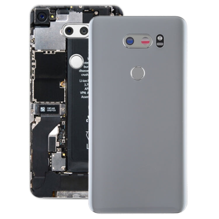Battery Back Cover with Camera Lens and Fingerprint Sensor for LG V30 / VS996 / LS998U / H933 / LS998U / H930 (Silver)