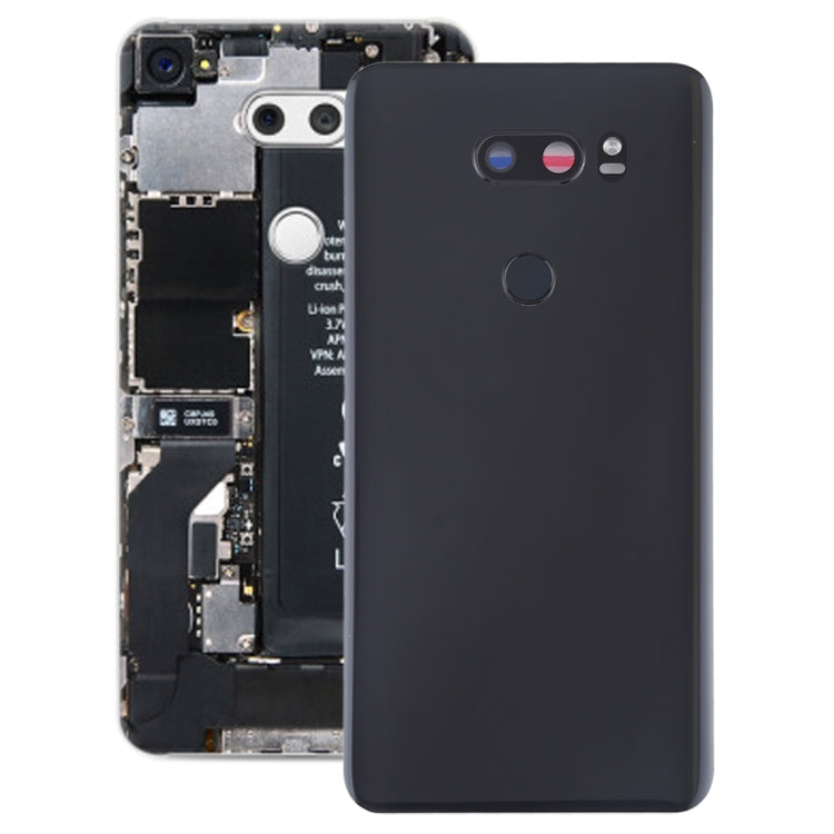 Battery Back Cover with Camera Lens and Fingerprint Sensor for LG V30 + / VS996 / LS998U / H933 / LS998U / H930 (Black)