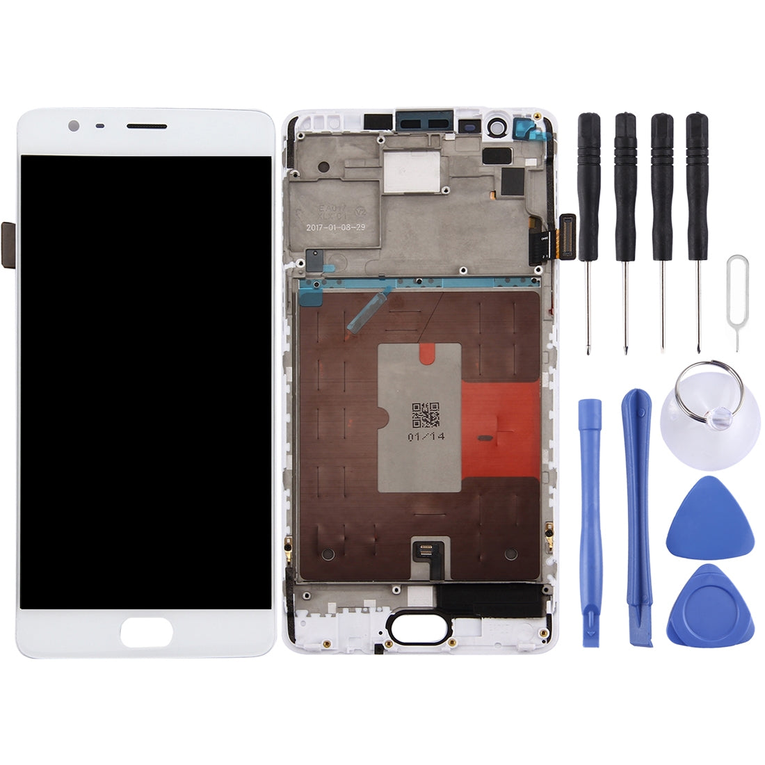 Ecran Complet LCD + Tactile + Châssis OnePlus 3T Blanc