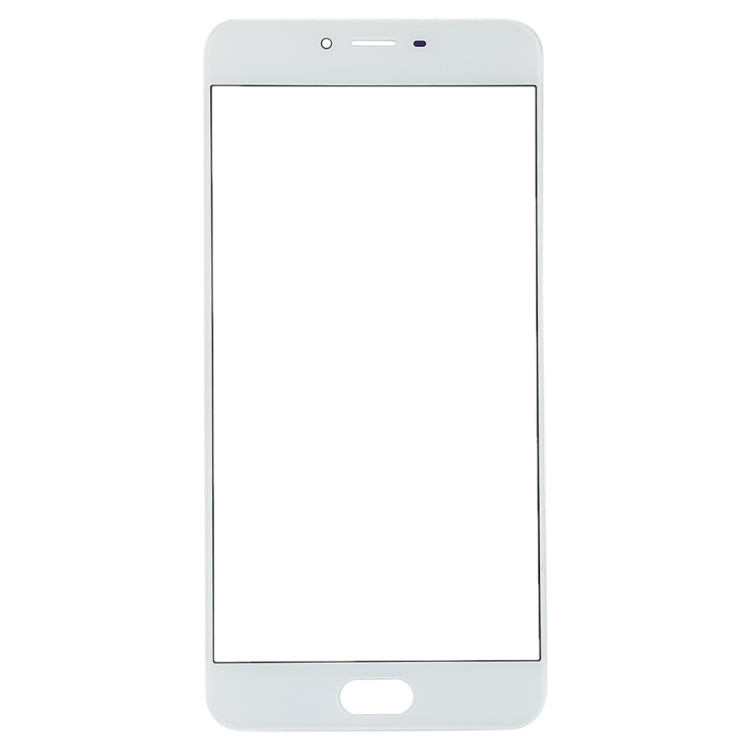 Meizu Meilan X Lentille en verre extérieure de l'écran avant (Blanc)