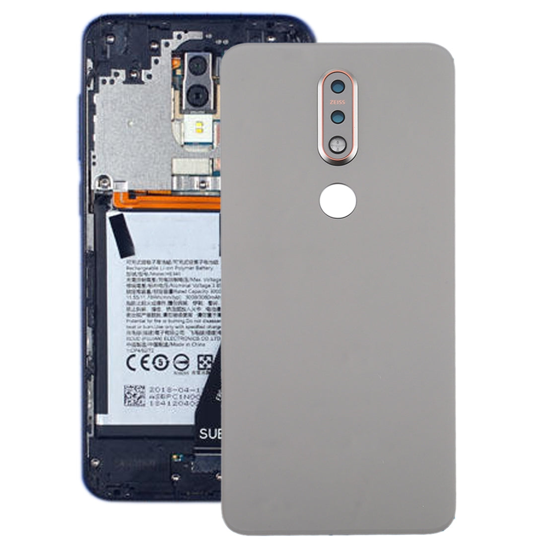 Battery Cover Back Cover Nokia 7.1 Silver