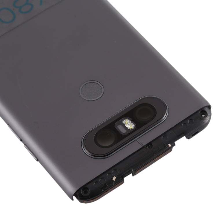 Coque arrière de batterie avec objectif d'appareil photo et capteur d'empreintes digitales pour LG V20 Mini (Gris)