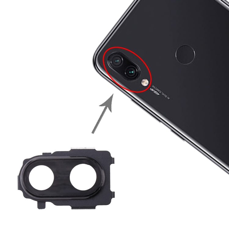 Bisel de Cámara Trasera Para Xiaomi Redmi Note 7 Pro / Redmi Note 7 (Negro)