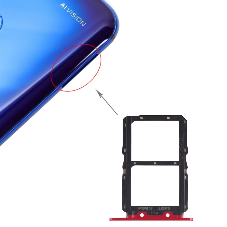 Plateau de carte SIM + Plateau de carte SIM pour Huawei Honor View 20 (Honor V20) (Rouge)