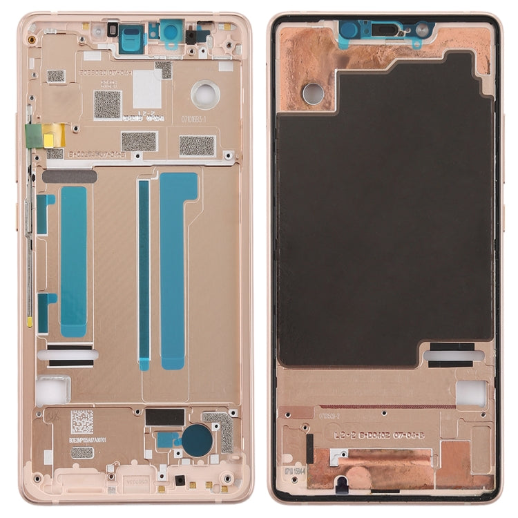 Cadre central avec touches latérales pour Xiaomi MI 8 SE (or rose)