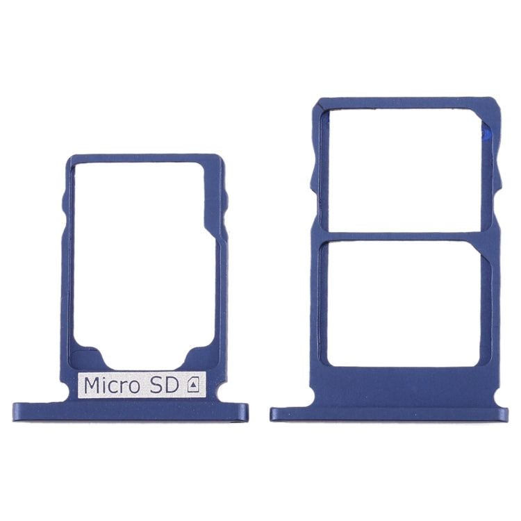 Bandeja de Tarjeta SIM + Bandeja de Tarjeta SIM + Bandeja de Tarjeta Micro SD Para Nokia 5.1 TA-1075 (Azul)